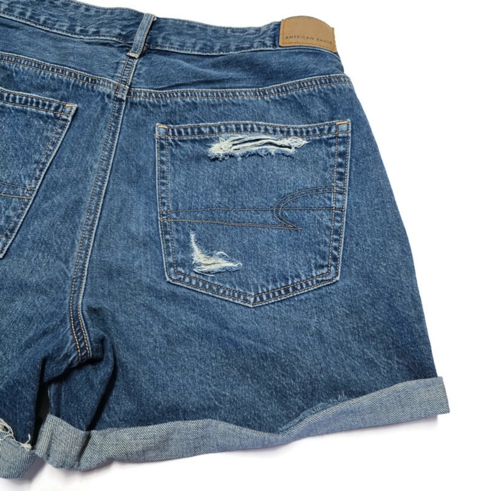 American Eagle Shorts Womens 4 Tomgirl Short Mid Rise Distressed Cuffed - Picture 6 of 10